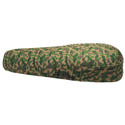Camo Stealth DiroDi Rover seat cover with urban camouflage design, durable neoprene, and bum protection for discreet, comfy rides.