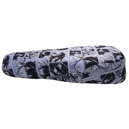 Manga Rush DiroDi Rover seat cover with bold manga graphics - stylish, comfy, and protects your bum from the hot Aussie sun.