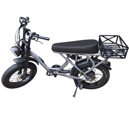 Midnight Black DiroDi Rover seat cover offers a clean, stealth look, perfect for all-black e-bike builds.