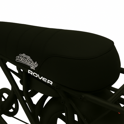 Midnight Black DiroDi Rover, Stator, Ampd Bros & Fatboy seat cover offers a clean, stealth look, perfect for all-black e-bike builds.