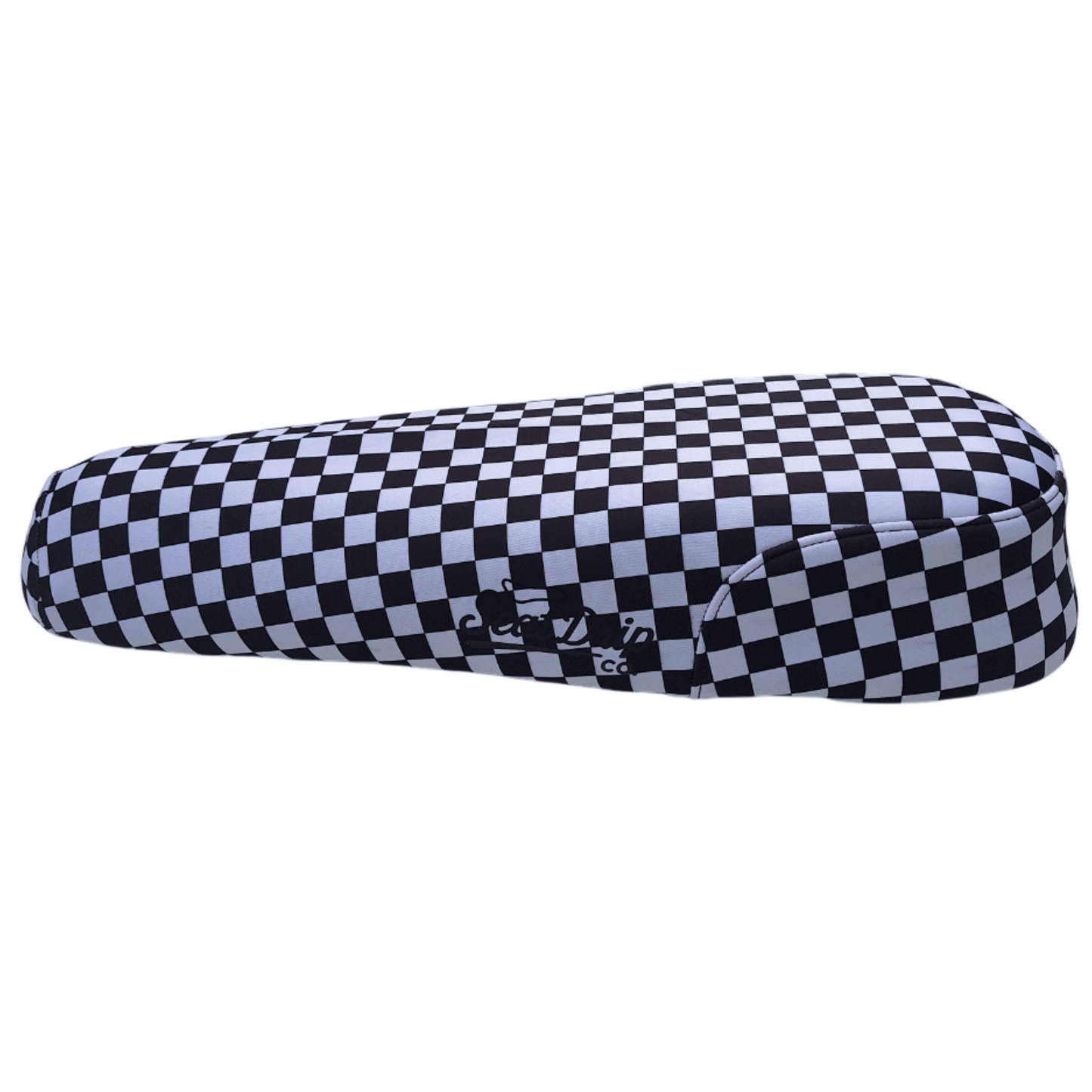 Mono checkered DiroDi Rover seat cover with sleek racing-inspired design, durable neoprene, and bum protection.