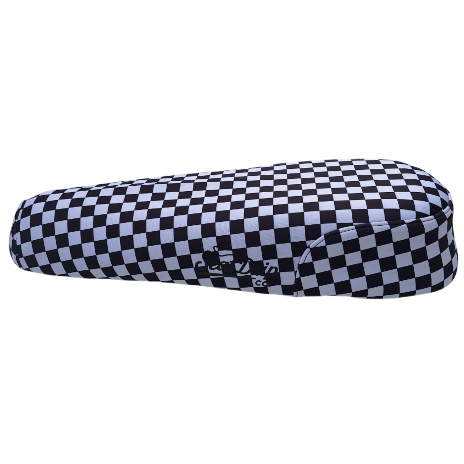 Mono checkered DiroDi Rover seat cover with sleek racing-inspired design, durable neoprene, and bum protection.