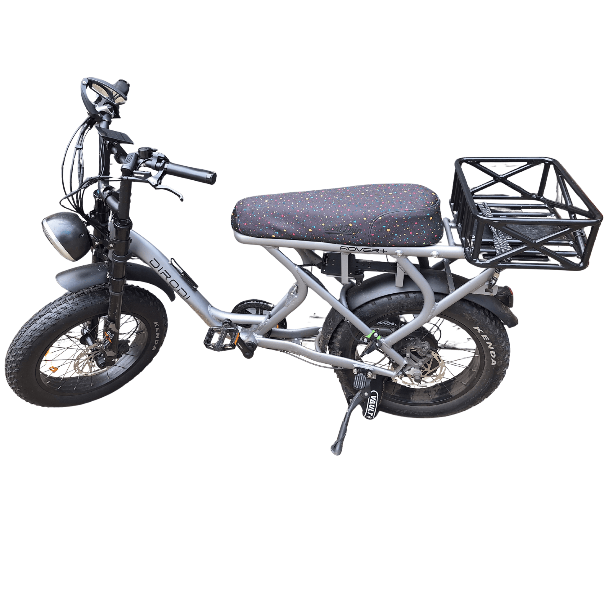 Neon Splash DiroDi Rover seat cover with vibrant neon colors, durable neoprene, and bum protection for a bold, comfy ride.