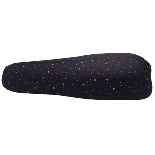 Neon Splash DiroDi Rover seat cover with vibrant neon colors, durable neoprene, and bum protection for a bold, comfy ride.
